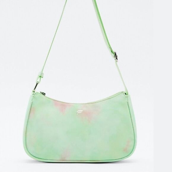 Fabletics MZ Mini Shoulder Bag Aloe Ethereal Tie-Dye Print Adjustable Strap - Picture 2 of 16